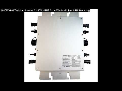 1600W Grid Tie Micro Inverter 22-60V MPPT Solar Wechselrichter APP Steuerung