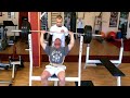 Deak istvan, shoulder presses with 140 kgs