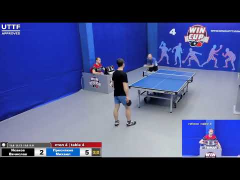 15:30 Исаков Вячеслав 2-3 Пресняков Михаил   стол 4  Юг-3  11.01.21