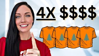 4X Etsy Sales At Christmas With Family Matching Shirts (Holiday Print on Demand Tutorial)