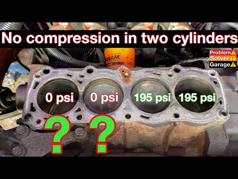 no compression in two adjacent cylinders. No compression in two cylinders.
