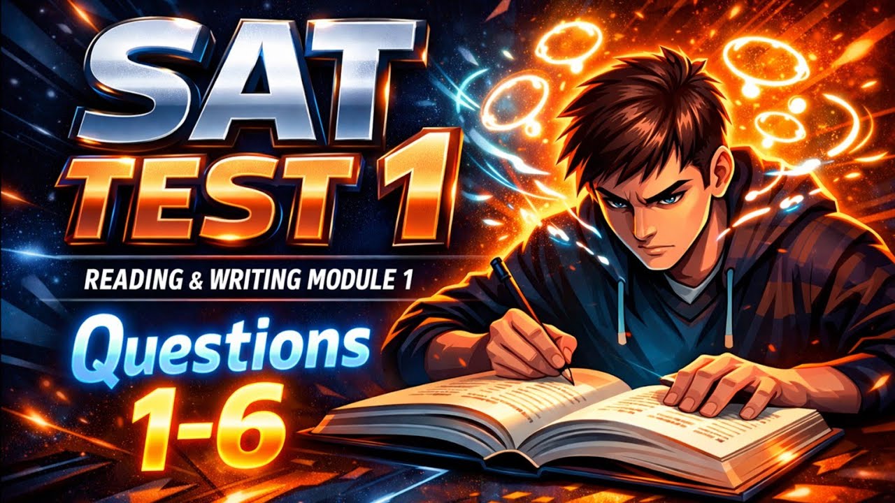 Digital SAT Reading & Writing: Practice Test 1 Module 1 (Questions 1-6) WALKTHROUGH - Step-by-Step