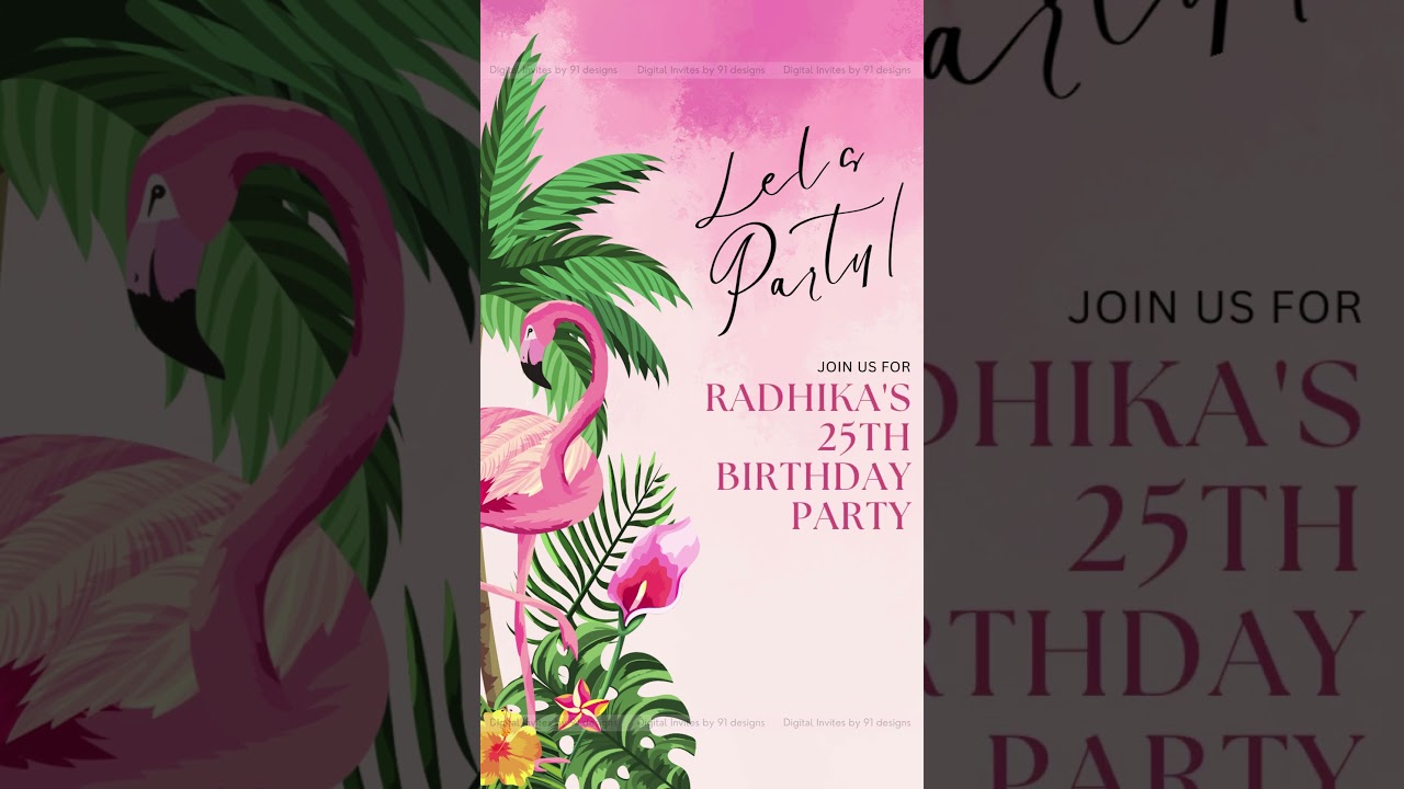 Vintage Rose Birthday Party Invitation