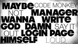 Code Monkey Jonathan Coulton Lyrics Kinetic Typography