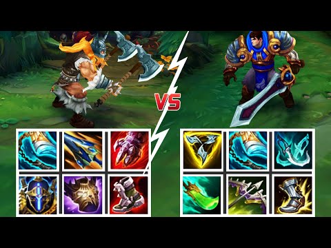 GAREN vs OLAF FULL BUILD FIGHT
