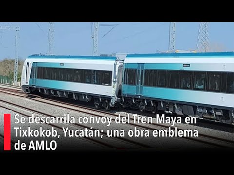Se descarrila convoy del Tren Maya en Tixkokob, Yucatán; una obra emblema de AMLO