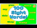 100 Sight Words Collection For Children Dolch Top 100 Words By ELF Learning