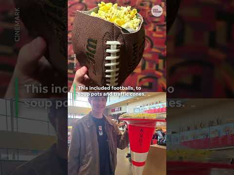 Cinemark holds Bring Your Own Bucket event, see creative containers