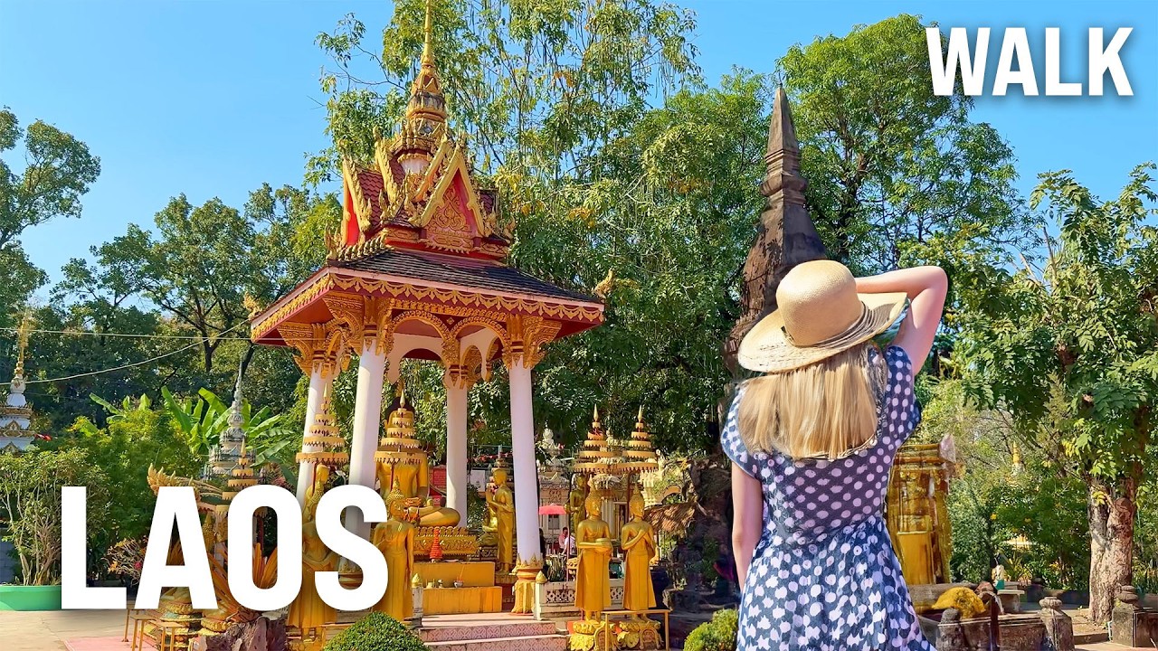 Immersive street-level walking tour through LAOS Walking Tour, Laos, showcasing authentic urban landscapes, local architecture, and the vibrant atmosphere of the city's neighborhoods