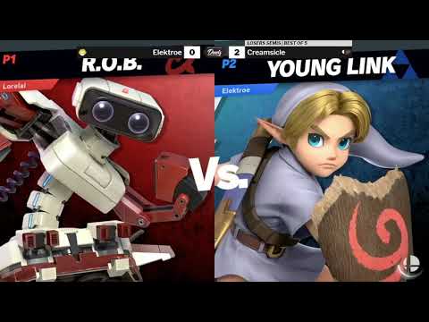 DDD 54 SSBU Losers Semis - Elektroe (Young Link) vs Creamsicle (ROB)