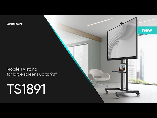 Onkron TS1891-B Soporte TV 50"-90", 100kg max, VESA 800x600, Inclinable, Altura Regulable, Negro video