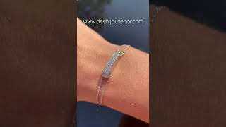 Bracelet chaine en or blanc 18 carats et diamants