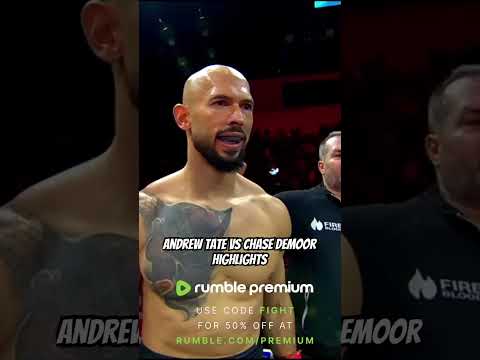 Andrew Tate vs Chase Demoor fight highlights #shorts #boxing #trending #fighting