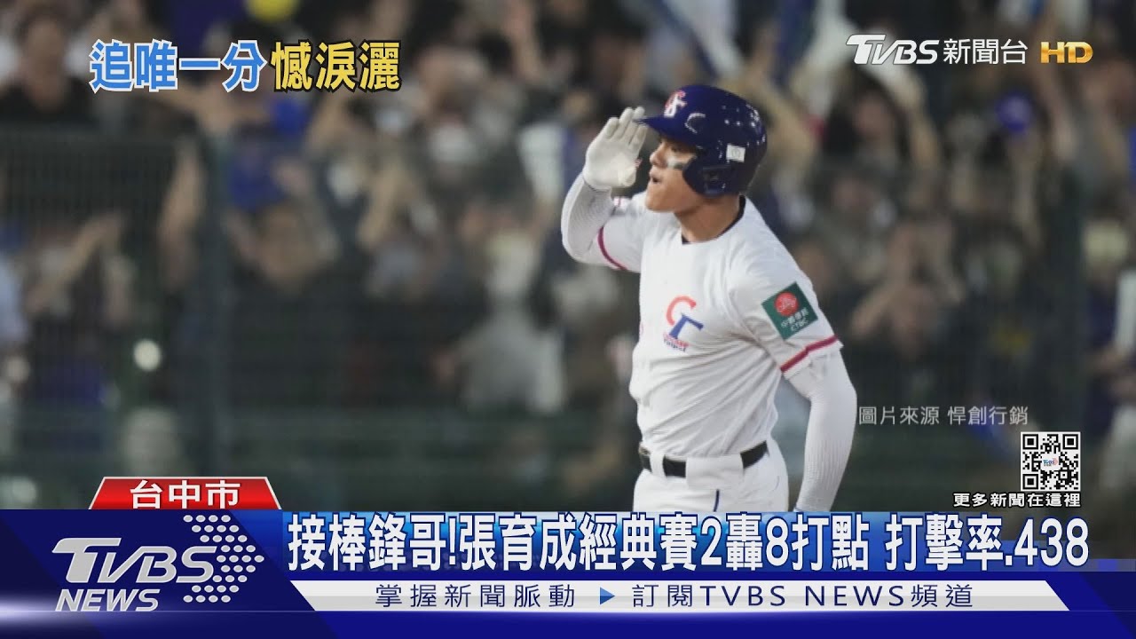 接棒鋒哥!張育成經典賽2轟8打點 打擊率.438