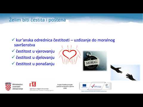 Islamski vjeronauk 7.r. OŠ - Želim biti čestita i poštena