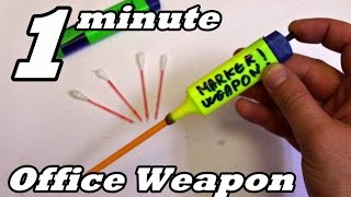 1 minute Office Supplies Weapon!