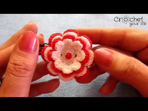 Floare  croșetată , model simpatic si usor