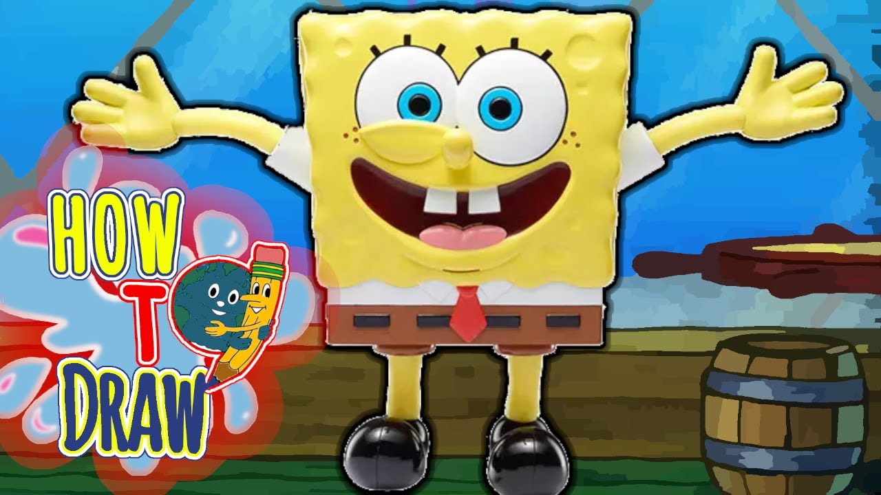 How to Draw Easy Spongebob | Easy Things to Draw | FREE Coloring Page Printable | DrawingwithKIDS