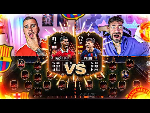 ES KRACHT.. 😱 RTTF BARCA vs MANCHESTER UNITED SQUAD BUILDER BATTLE 🔥 Wakez vs IamTabak