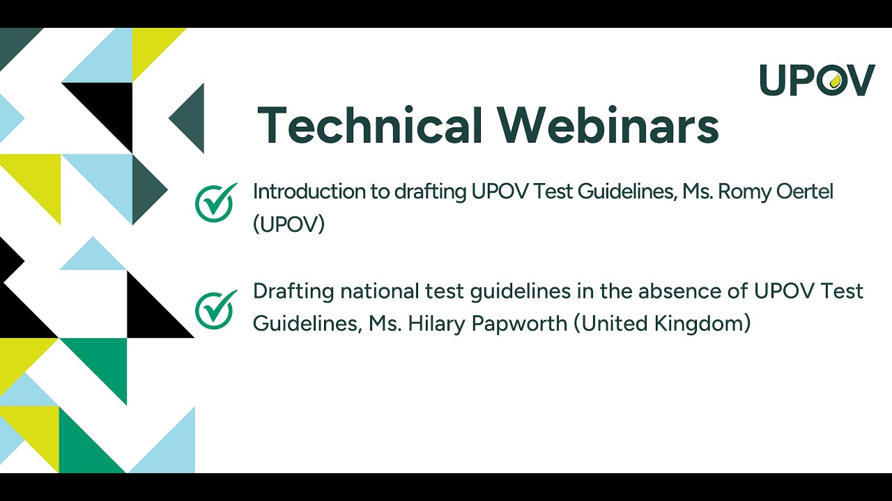 Drafting UPOV Test Guidelines