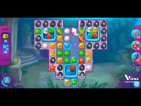 Fishdom. 8444 super hard level no boosters and diamonds. 16 moves