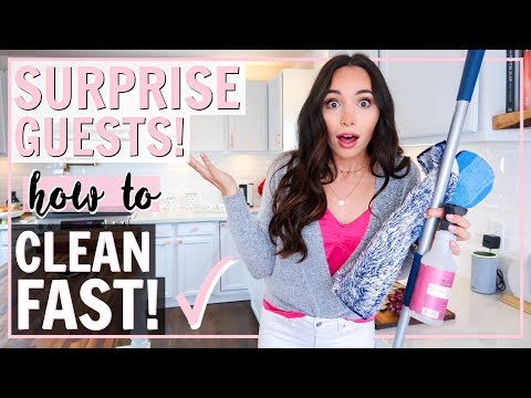 CLEANING FOR GUESTS! HOW TO CLEAN UP FAST! | HACKS AND TIPS | Alexandra Beuter Video