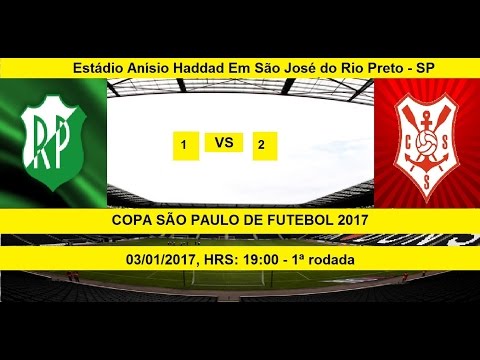 COPA SÃO PAULO DE FUTEBOL 2017 RIO PRETO-SP 1 X 2 SERGIPE-SE