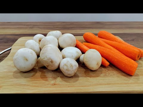 EASY AND HEALTHY MUSHROOM RECIPE ! DELICIOUS MARINATED MUSHROOM RECIPE WITH CARROT !
