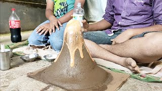 How to Make Volcano with Mud Science Experiment for School Project | Volcano Eruption Experiment