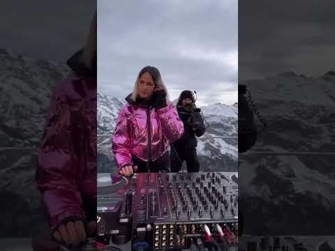 Brina Knauss at the Swiss Alps🏔️❄️ #alps #swissalps #techno #technomusic