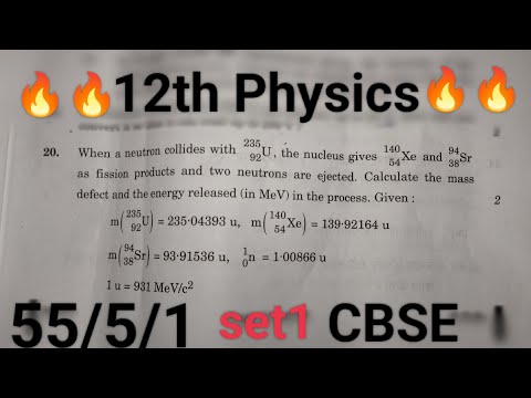 When a neutron collides with Uranium(²³⁵U),the nucleus gives ¹⁴⁰ Xe and ⁹⁴Sr as fission products