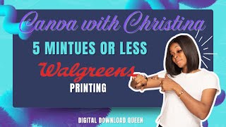 5 Minute Full Tutorial How to Print a Casket Panel @walgreens  Canva with Christina #canvatutorial