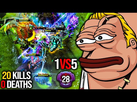 HOPE VALVE DOESN'T SEE THIS !!! OMG OP PUDGE EPIC 1VS5 CRAZY ZERO DEATHS | Pudge Official