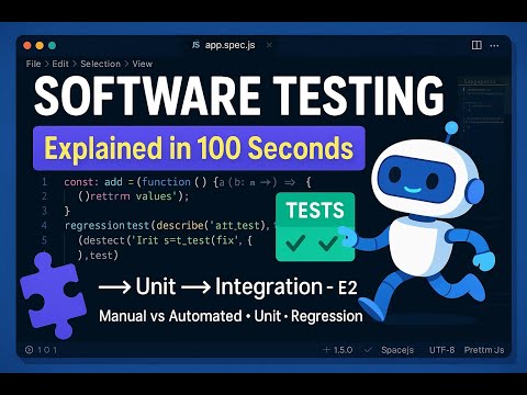Software Testing Basics in 100 Seconds – Unit, Integration & E2E