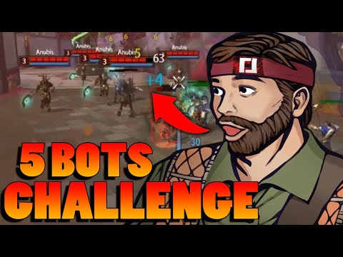 I TRIED DOUBLEJ'S IMPOSSIBLE 5 BOTS CHALLENGE WITH ULLR! - SMITE 5 Anubis Bots