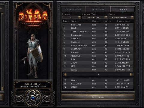 DCLONE SPAWN LADDER Season 1 Diablo 2 Resurrected Patch 2.4 D2R Necro POV