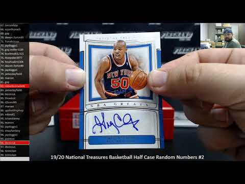 6/13/2020 19/20 National Treasures Basketball Half Case Random Numbers #2