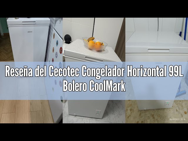 Vídeo relacionado con Cecotec Congelador Horizontal 99L Bolero CoolMarket Chest 99 White E. Altura 83,5cm, 47,6cm de Ancho, Bajo Consumo, Dual fuction: Congelador y Frigorífico, Control Mecánico, Cesta Interior