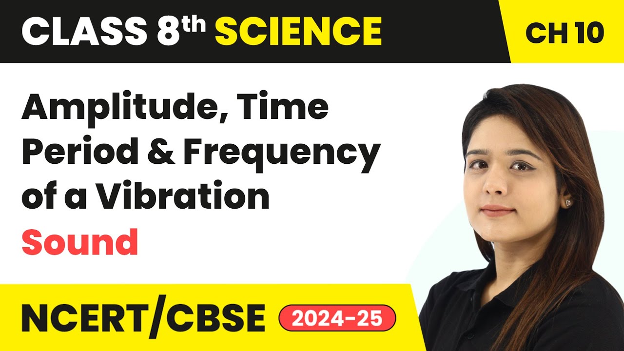 Amplitude, Time Period and Frequency of a Vibration - Sound | Class 8 Science Ch 10 | CBSE 2024-25