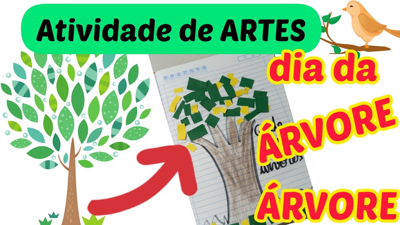 Atividade de Artes Dia da Árvore lúdica. atividade simples dia da árvore