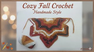 So Lovely ❤ Craft a Cozy Fall Look: Crochet Leaf Bandana & Shawl🧵#trending