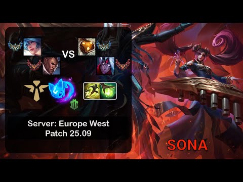 Sona Support + Lucian vs Bard + Varus - EUW Challenger - Patch 25.09