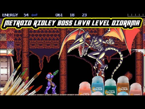 how to make a metroid diorama ridley boss lava level model