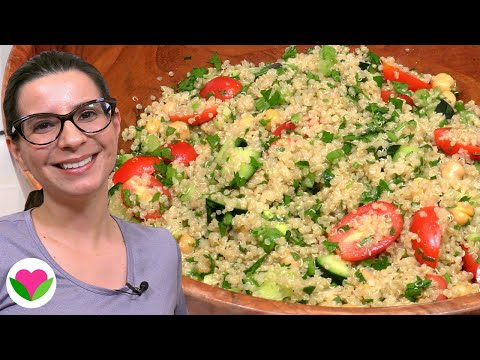 Fresh Quinoa Tabbouleh Salad! Easy Tabouli Recipe