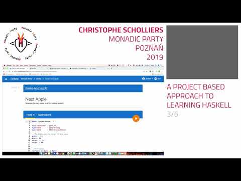 Christophe Scholliers - A project based approach to learning Haskell 3/6