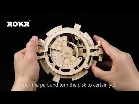3D Perpetual Calendar Wooden Puzzle Game Assembly Toy Gift
