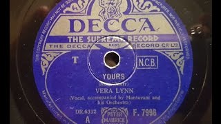 Vera Lynn &#39;Yours&#39; 1941 78 rpm