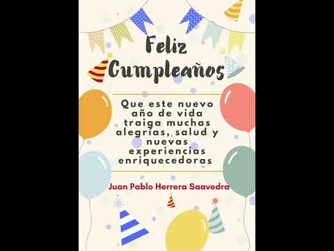 Tarjeta de Feliz Cumpleaños Delegatura