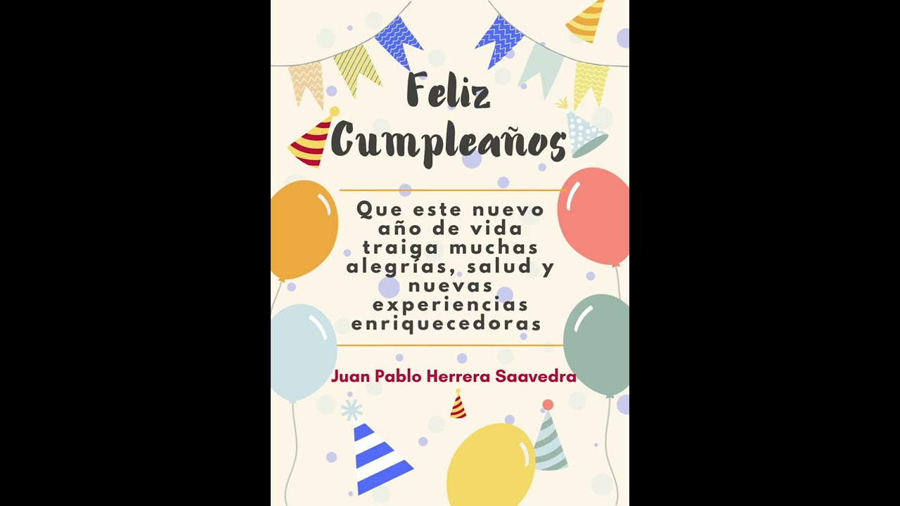 Tarjeta de Feliz Cumpleaños Delegatura