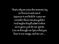 Eminem Sing For The Moment Clean Lyrics